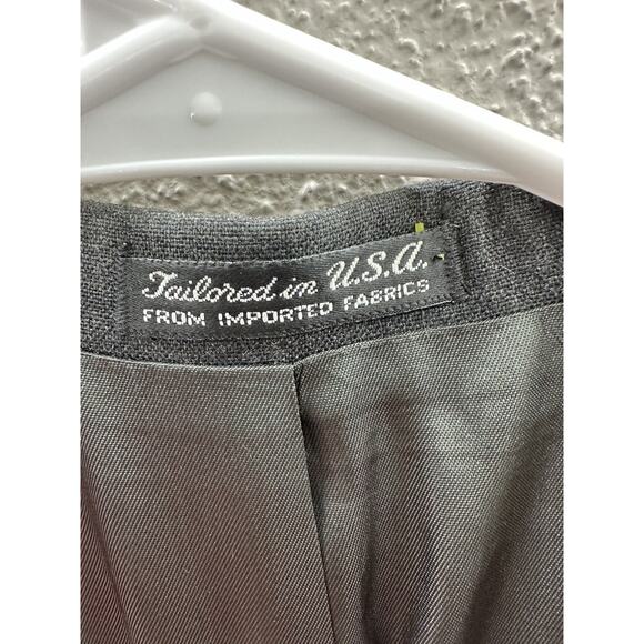 Executive Collection Mens Suit Coat Size 46R Gray Two Button Up Single Breasted - Picture 5 of 13